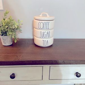 Rae Dunn stackable coffee, sugar, tea